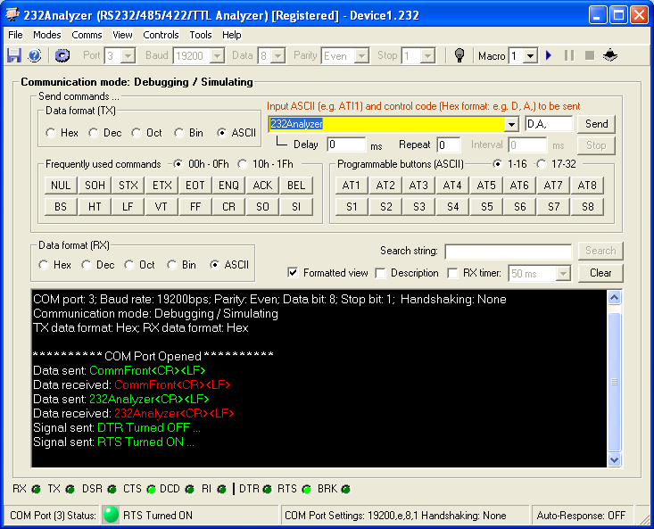 rs232 sniffer software
